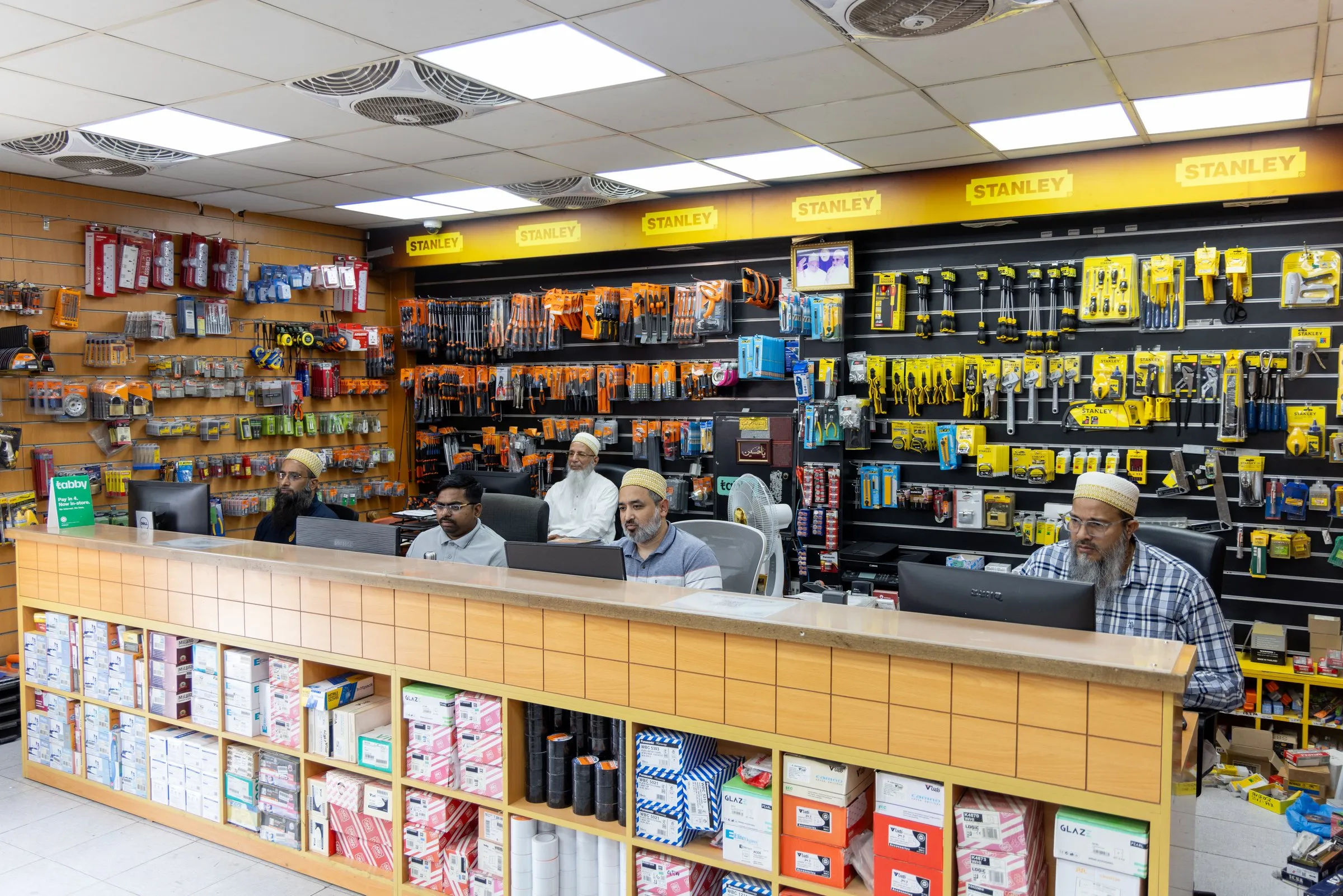 The Albathaa trade counter and shelves